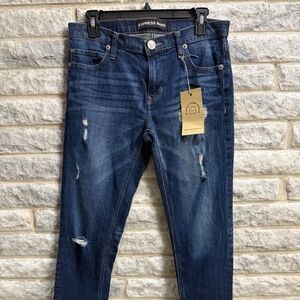Womens Express Girlfriend Denim Jeans Sz 2 Excellent MSRP $88.00 High Rise